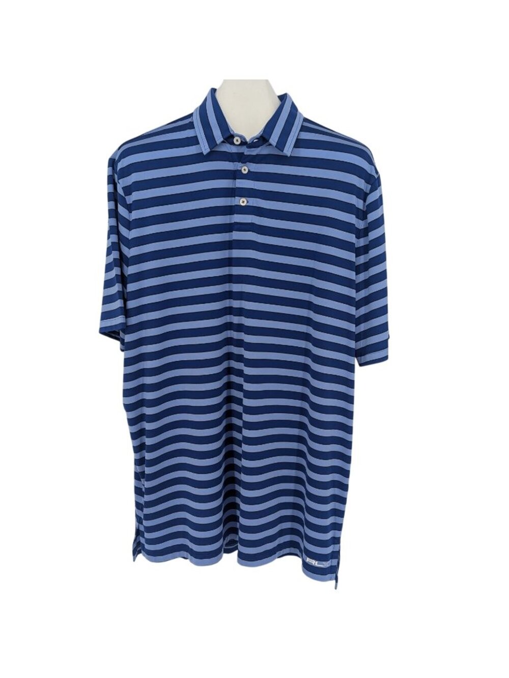 RLX Ralph Lauren Golf Polo Shirt Striped Performance Stretch Athletic XXLarge